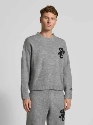 Sweter z dzianiny z detalem z logo ANOTHER COTTON LAB
