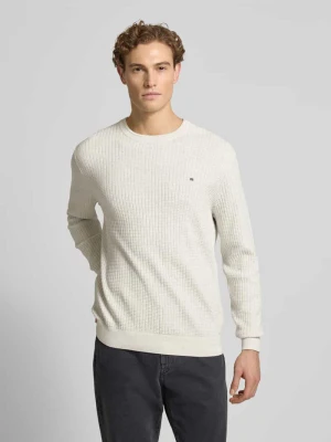 Sweter z dzianiny z detalem z logo Christian Berg Men