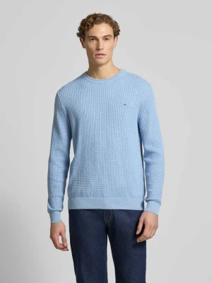 Sweter z dzianiny z detalem z logo Christian Berg Men