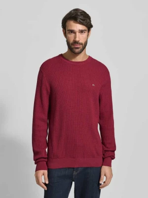 Sweter z dzianiny z detalem z logo Christian Berg Men