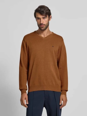 Sweter z dzianiny z detalem z logo FYNCH-HATTON
