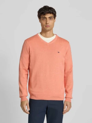 Sweter z dzianiny z detalem z logo FYNCH-HATTON