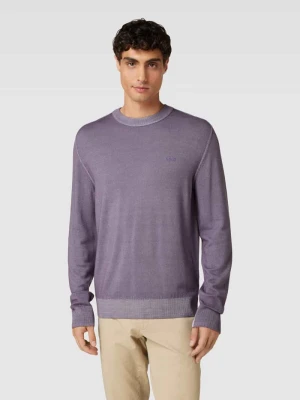Sweter z dzianiny z detalem z logo model ‘Astefe’ Boss Orange