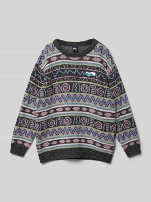 Sweter z dzianiny z detalem z logo Quiksilver