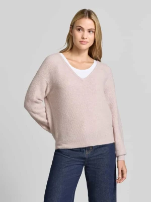 Sweter z dzianiny z dodatkiem lnu model 'DAMSVILLE' American Vintage Écru