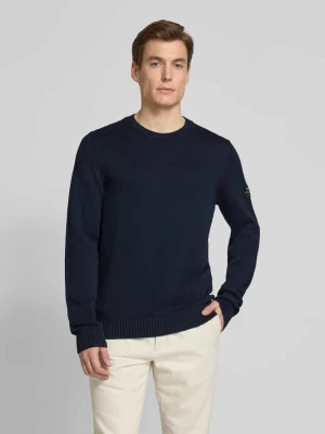 Sweter z dzianiny z dodatkiem lnu model ‘TAIL’ ECOALF