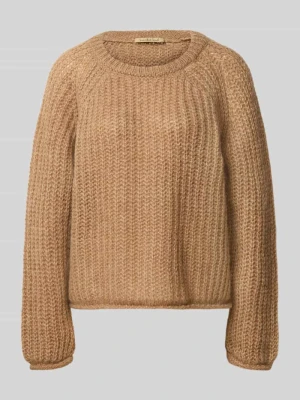 Sweter z dzianiny z dodatkiem wełny i moheru Smith & Soul Średniobrązowy