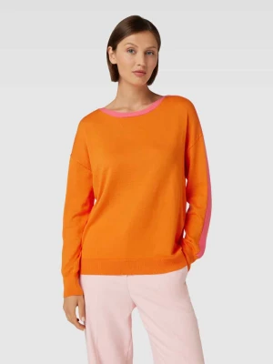 Sweter z dzianiny z dodatkiem wełny model ‘Besmock’ Fransa