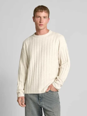Sweter z dzianiny z dodatkiem wełny model „BRADLEY” jack & jones