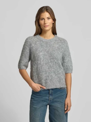 Sweter z dzianiny z dodatkiem wełny model ‘Plaush’ Opus