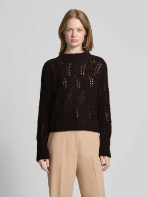 Sweter z dzianiny z dodatkiem wełny z alpaki i okrągłym dekoltem Joop!