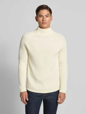 Sweter z dzianiny z dodatkiem wełny z alpaki model ‘ARVID’ drykorn