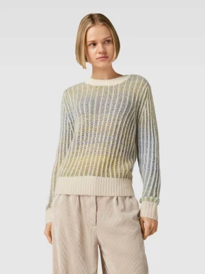 Sweter z dzianiny z dodatkiem wełny z alpaki model ‘Gisla Margo’ MOS MOSH