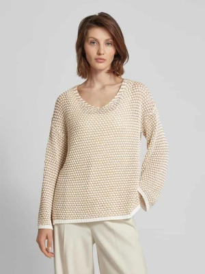 Sweter z dzianiny z dodatkiem wiskozy i fakturowanym wzorem Be Pure Dutch