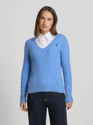 Sweter z dzianiny z domieszką kaszmiru model ‘KIMBERLY’ Polo Ralph Lauren