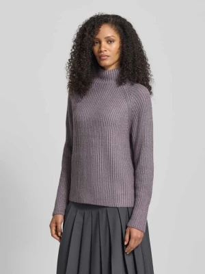 Sweter z dzianiny z efektem prążkowania i stójką Jake*s Collection