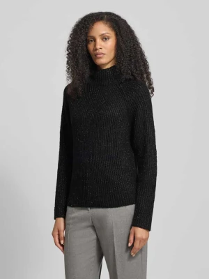 Sweter z dzianiny z efektem prążkowania i stójką Jake*s Collection