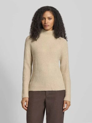 Sweter z dzianiny z efektem prążkowania i stójką Jake*s Collection
