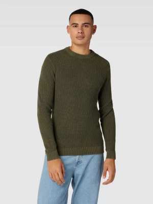 Sweter z dzianiny z efektem prążkowania jack & jones