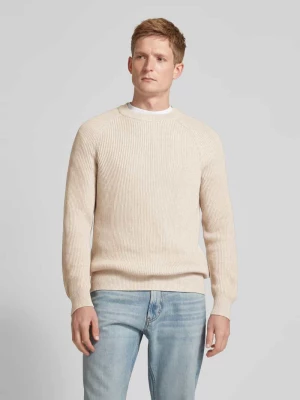Sweter z dzianiny z efektem prążkowania Marc O'Polo