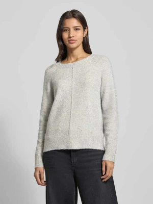 Sweter z dzianiny z efektownej przędzy z okrągłym dekoltem Christian Berg Woman
