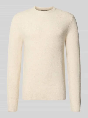 sweter z dzianiny z elastycznej mieszanki wełny o kroju regular fit Jack&Jones Ciemnobrązowy