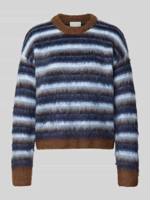 Sweter z dzianiny z elastycznej mieszanki wełny o kroju relaxed fit JJXX Niebieski