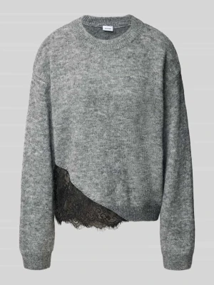 Sweter z dzianiny z elastycznej mieszanki wełny o kroju relaxed fit Noisy May Ciemnoszary