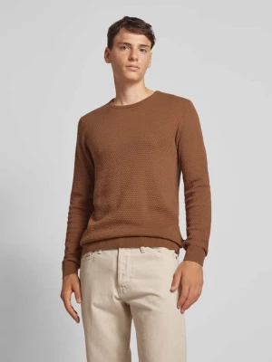 Sweter z dzianiny z fakturowanym wzorem Blend