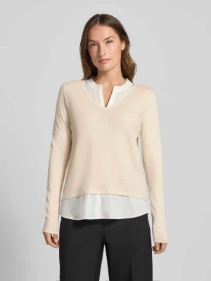 Sweter z dzianiny z fakturowanym wzorem comma