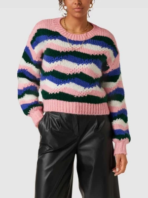 Sweter z dzianiny z fakturowanym wzorem edc by esprit