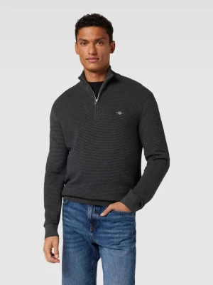 Sweter z dzianiny z fakturowanym wzorem Gant