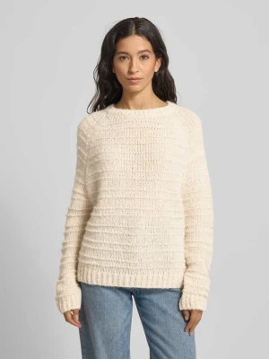 Sweter z dzianiny z fakturowanym wzorem i dodatkiem wełny z alpaki Smith and Soul