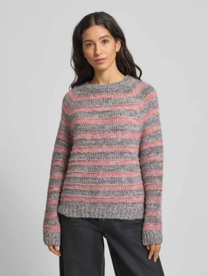 Sweter z dzianiny z fakturowanym wzorem i dodatkiem wełny z alpaki Smith and Soul