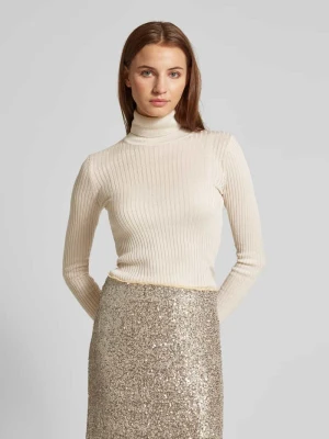 Sweter z dzianiny z fakturowanym wzorem milano italy