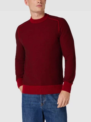 Sweter z dzianiny z fakturowanym wzorem model ‘AKOPAK’ Boss Orange