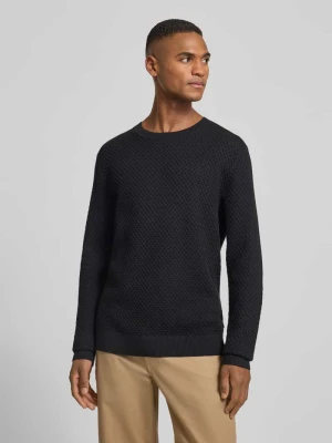 Sweter z dzianiny z fakturowanym wzorem model ‘BARKLEY’ Jack & Jones Premium