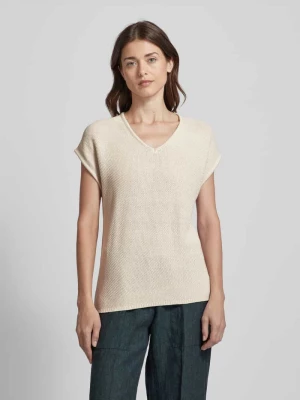 Sweter z dzianiny z fakturowanym wzorem model ‘Cotla’ FREE/QUENT