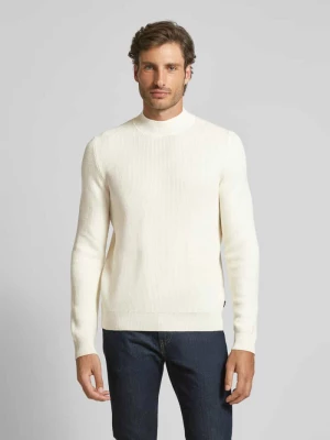 Sweter z dzianiny z fakturowanym wzorem model ‘Derano’ Boss