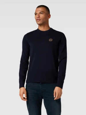 Sweter z dzianiny z fakturowanym wzorem model ‘DERRI’ Napapijri