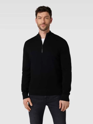 Sweter z dzianiny z fakturowanym wzorem model ‘Ebrando’ Boss