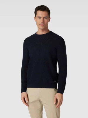 Sweter z dzianiny z fakturowanym wzorem model ‘Fabion’ JOOP! Collection