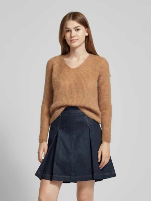 Sweter z dzianiny z fakturowanym wzorem model ‘FRESIS’ MM by Max Mara