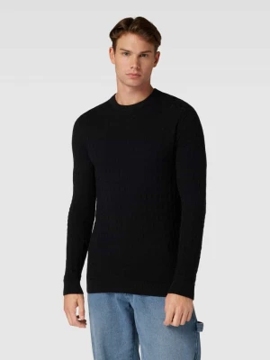 Sweter z dzianiny z fakturowanym wzorem model ‘KALLE’ Only & Sons