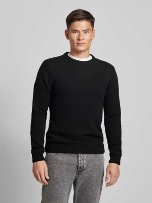 Sweter z dzianiny z fakturowanym wzorem model ‘Karl’ casual friday