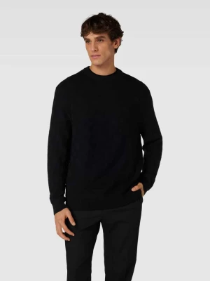 Sweter z dzianiny z fakturowanym wzorem model ‘Palao’ Boss
