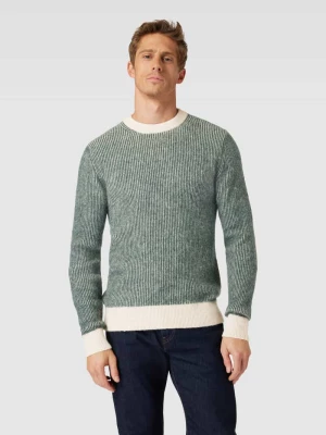 Sweter z dzianiny z fakturowanym wzorem model ‘RAI’ Selected Homme