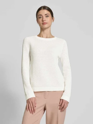 Sweter z dzianiny z fakturowanym wzorem model ‘Vidalo O-Neck’ Vila