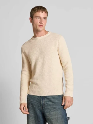 Sweter z dzianiny z fakturowanym wzorem REVIEW