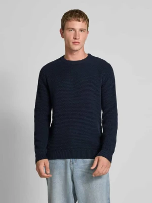 Sweter z dzianiny z fakturowanym wzorem REVIEW